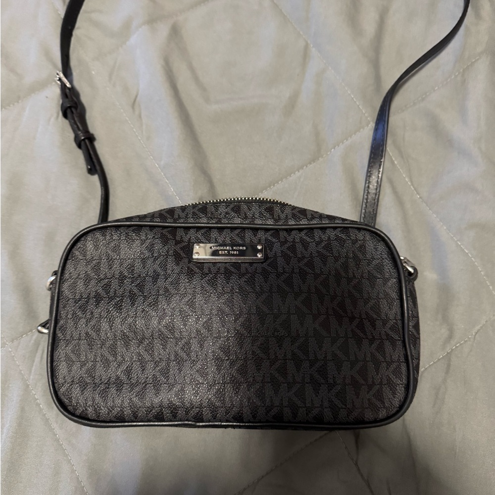 Michael Kors Monogram Black Crossbody Bag